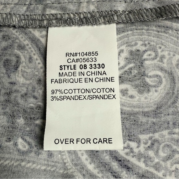 600 WEST Paisley Cotton Button Up M - Picture 6 of 9